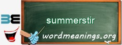 WordMeaning blackboard for summerstir